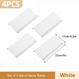 4 Layers Kitchen Spice Drawer Organizer Adjustable Spice Rack for Spice Jars Seasoning Bottles Cabinet Pantry Kitchen Organizer