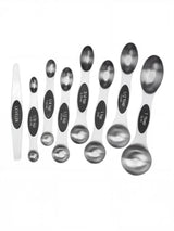 Pack of 8 Stainless Steel Magnetic Measuring Spoons Set, Dual Sided, Stackable, Adjustable Teaspoon and Tablespoon Measure Spoon