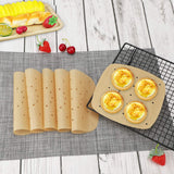 Perforated Parchment Paper, 200Pcs 7 Inch Air Fryer Unbleached Filter Paper Square Disposable Bamboo Steamer Basket Papers