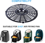 Air Fryer Replacement Grill Plate for Powerxl Gowise 5QT Air Fryers, Premium round Nonstick Air Fryer Grill Pan, Air Fryer Crisper Plate, Air Fryer Insert, Air Fryer Rack, Dishwasher Safe