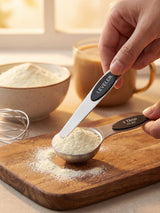 Pack of 8 Stainless Steel Magnetic Measuring Spoons Set, Dual Sided, Stackable, Adjustable Teaspoon and Tablespoon Measure Spoon