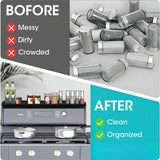 Spice Rack Magnetic Stove Top Shelf over the Stove Spice Rack for Kitchen Shelves Silicone Shelf Organizer Seasoning Organizer