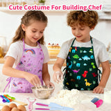 Kids Cooking and Baking Chef Set, Apron Chef Hat Accessories Complete Cooking Set, Dress up Pretend Play Career Role Play Costume Toys Thanksgiving for Boys Girls