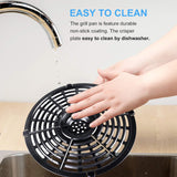 Air Fryer Replacement Grill Plate for Powerxl Gowise 5QT Air Fryers, Premium round Nonstick Air Fryer Grill Pan, Air Fryer Crisper Plate, Air Fryer Insert, Air Fryer Rack, Dishwasher Safe