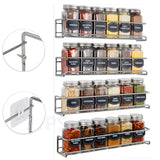1/2PCS Wall Mount Spice Rack Metal Spice Storage Rack Spice Jar Rack Cabinet Shelf Seasoning Organizer Rack Kitchen Organizer