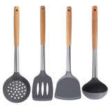 Silicone Cooking Utensil Set Heat Resistant Non Stick Cookware Spatula Shovel Kitchenware Measuring Spoons Baking Tool Set
