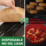 Air Fryer Liners Disposable, 125 Pcs Rectangle Parchment Paper Sheets for Ninja Dual Air Fryer
