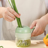 5 in 1 Portable Handheld Electric Vegetable Cutting Machine, Electric Vegetable Cutter, Multi-Functional Vegetable and Fruit Electric Cutting and Shredding Machine, Choppers