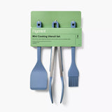 3Pc Silicone Mini Turner Basting Brush and Tongs Set - Figmint