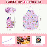 Kids Cooking and Baking Chef Set, Apron Chef Hat Accessories Complete Cooking Set, Dress up Pretend Play Career Role Play Costume Toys Thanksgiving for Boys Girls