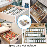 2/4Layers Kitchen Spice Drawer Organizer Adjustable Spice Rack for Spice Jars Seasoning Bottles Cabinet Pantry Kitchen Organizer