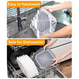2Pcs Air Fryer Silicone Liner with Handle Reusable Air Fryer Silicone Pan Square Air Fryer Silicone Pot Heat Resistant Air Fryer Silicone Tray Nonstick Air Fryer Liner Accessories for 6QT Air Fryer