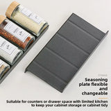 Kitchen Spice Drawer Organizer Adjustable Spice Rack for Spice Seasoning Bottles Cabinet Pantry Kitchen Organizer Accessories
