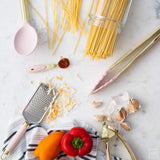 Gold & Pink Silicone Kitchen Utensil Set with Holder