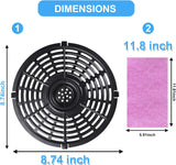 Air Fryer Replacement Grill Plate for Powerxl Gowise 5QT Air Fryers, Premium round Nonstick Air Fryer Grill Pan, Air Fryer Crisper Plate, Air Fryer Insert, Air Fryer Rack, Dishwasher Safe