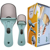 2Pcs Adjustable Measuring Spoon Set with Clear Scales Kitchen Gadgets Measuring Cup with Magnetic for Dry and Liquid Ingredient