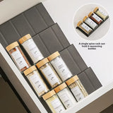 Kitchen Spice Drawer Organizer Adjustable Spice Rack for Spice Seasoning Bottles Cabinet Pantry Kitchen Organizer Accessories