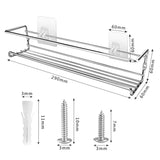 1/2PCS Wall Mount Spice Rack Metal Spice Storage Rack Spice Jar Rack Cabinet Shelf Seasoning Organizer Rack Kitchen Organizer