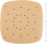 Perforated Parchment Paper, 200Pcs 7 Inch Air Fryer Unbleached Filter Paper Square Disposable Bamboo Steamer Basket Papers