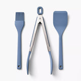 3Pc Silicone Mini Turner Basting Brush and Tongs Set - Figmint